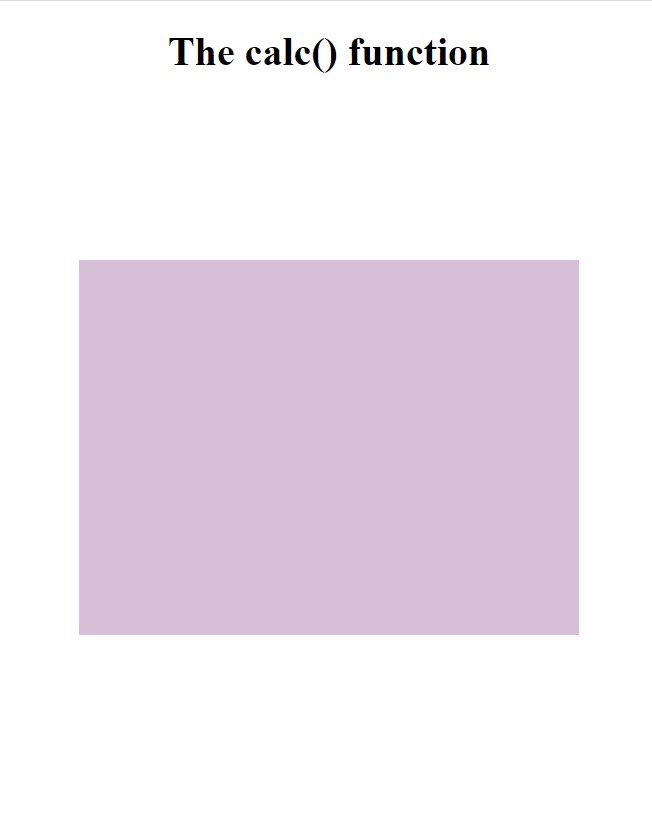 CSS calc() function
