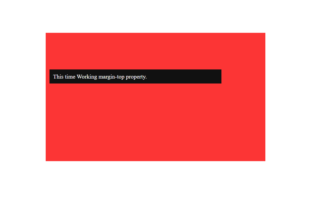 Margin Top Property Working