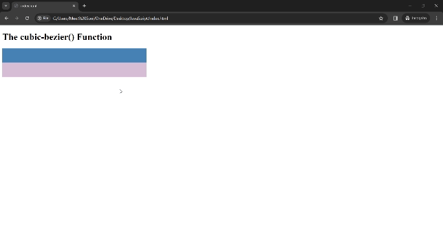 CSS cubic-bezier() Function
