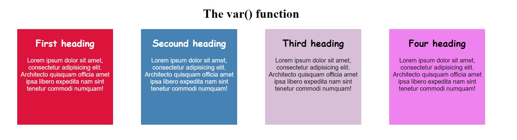 CSS var() function