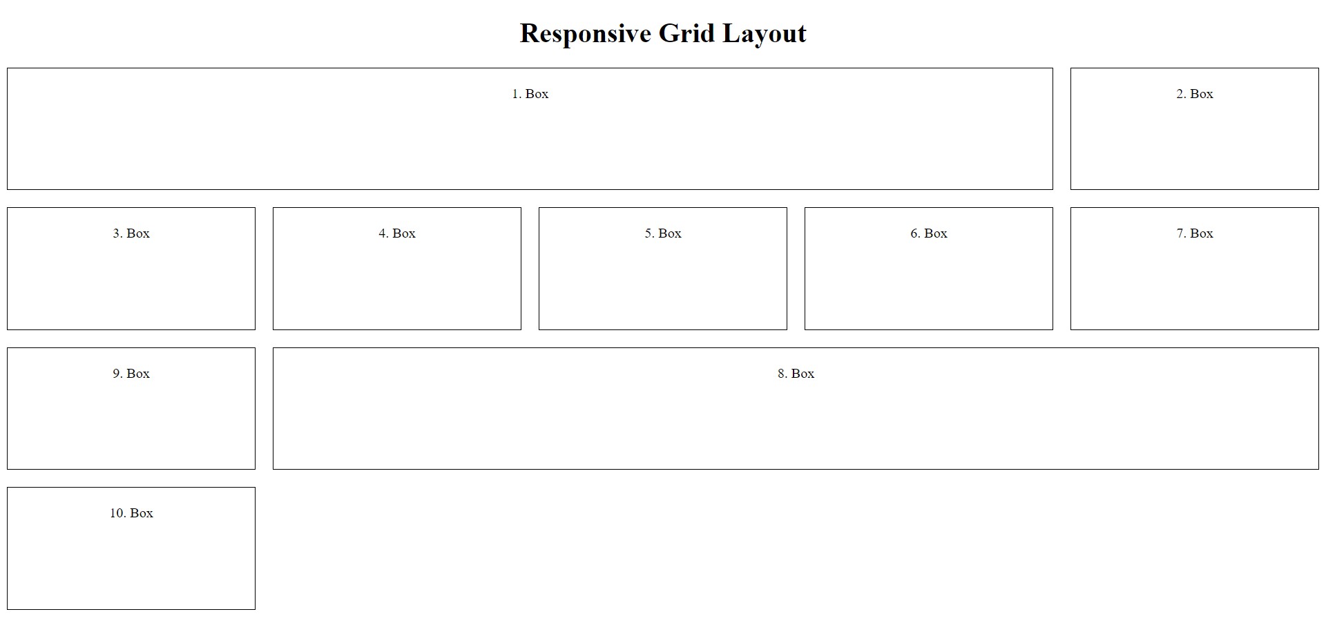 CSS grid responsive layout