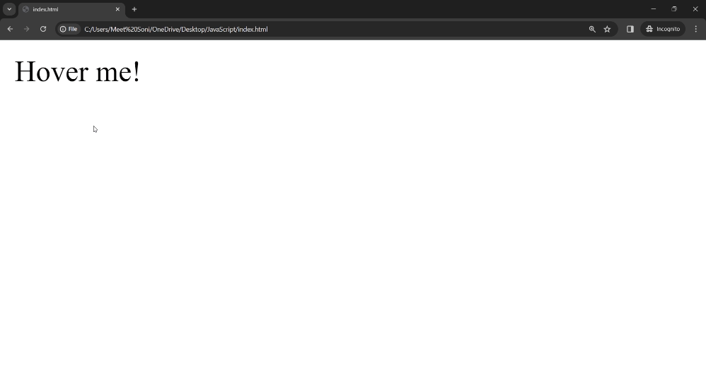 Hover effect in inline CSS