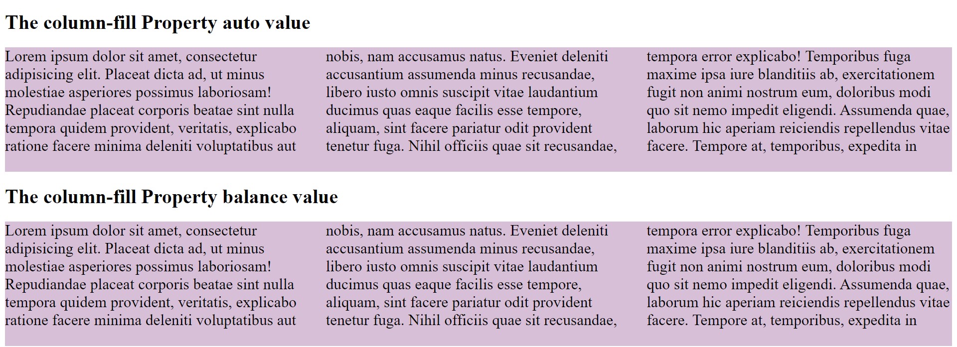 CSS column property