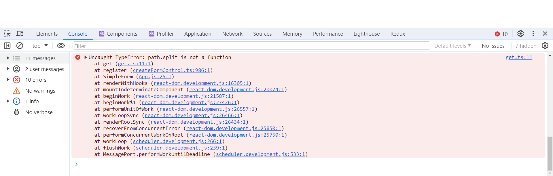 React Error