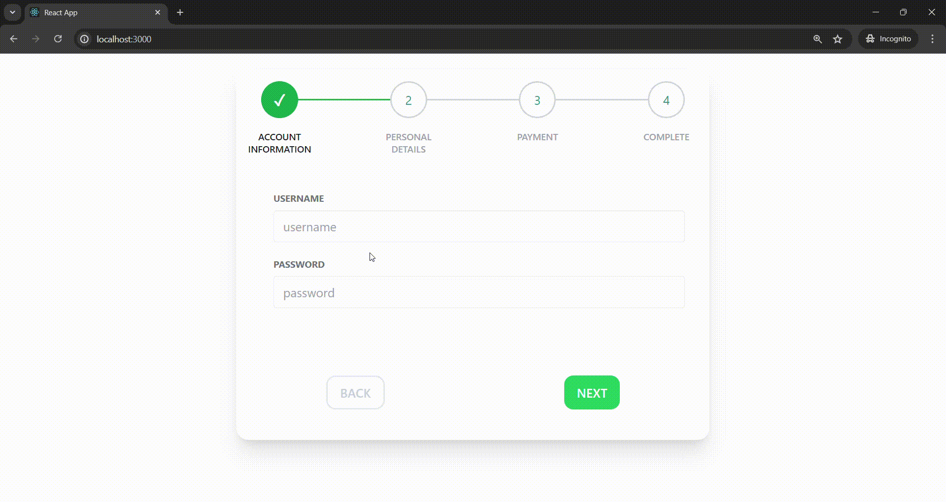 Multi-Step Form with Progress bar