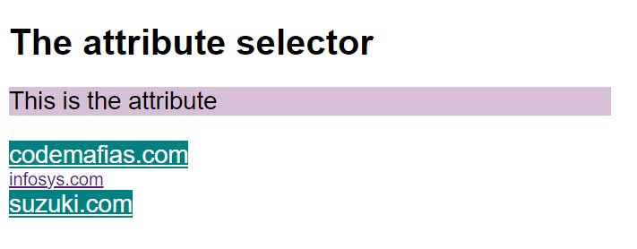 CSS Attribute Selector