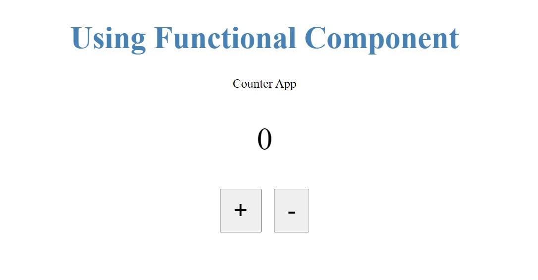 Functional component handling state