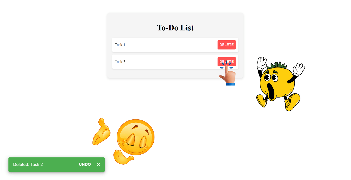 How to Implement Undo Functionality for Deleting Items in Your React App