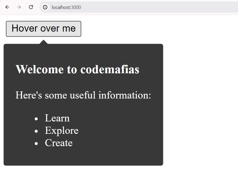React Toooltip