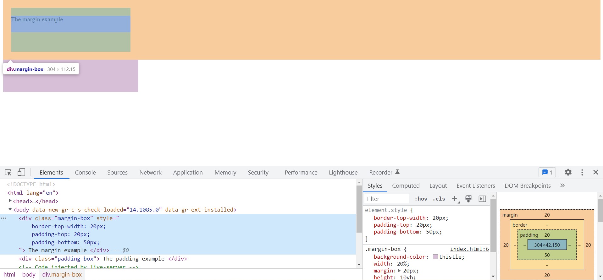 CSS margin and padding