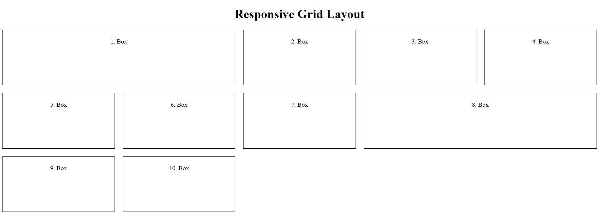 CSS grid responsive layout