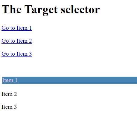 CSS target Selector