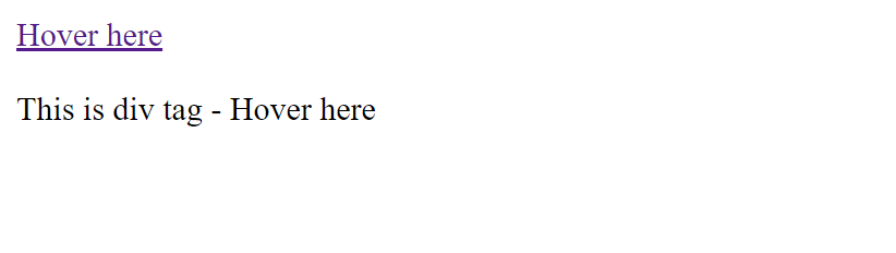 HTML title attribtue