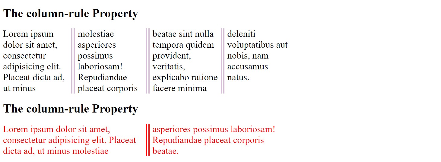 CSS column proeprty