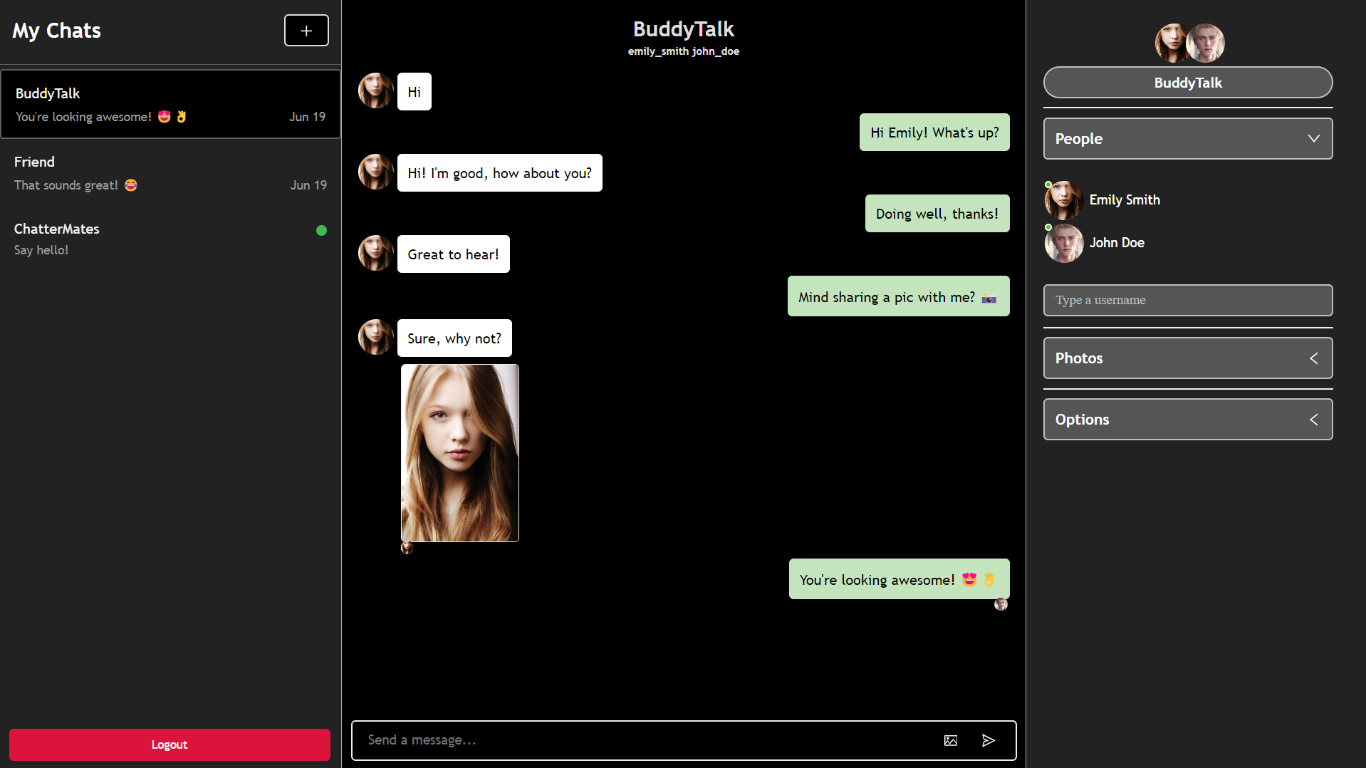 Chatting Application UI