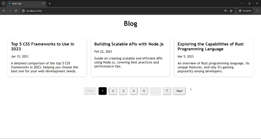 Pagination UI Design