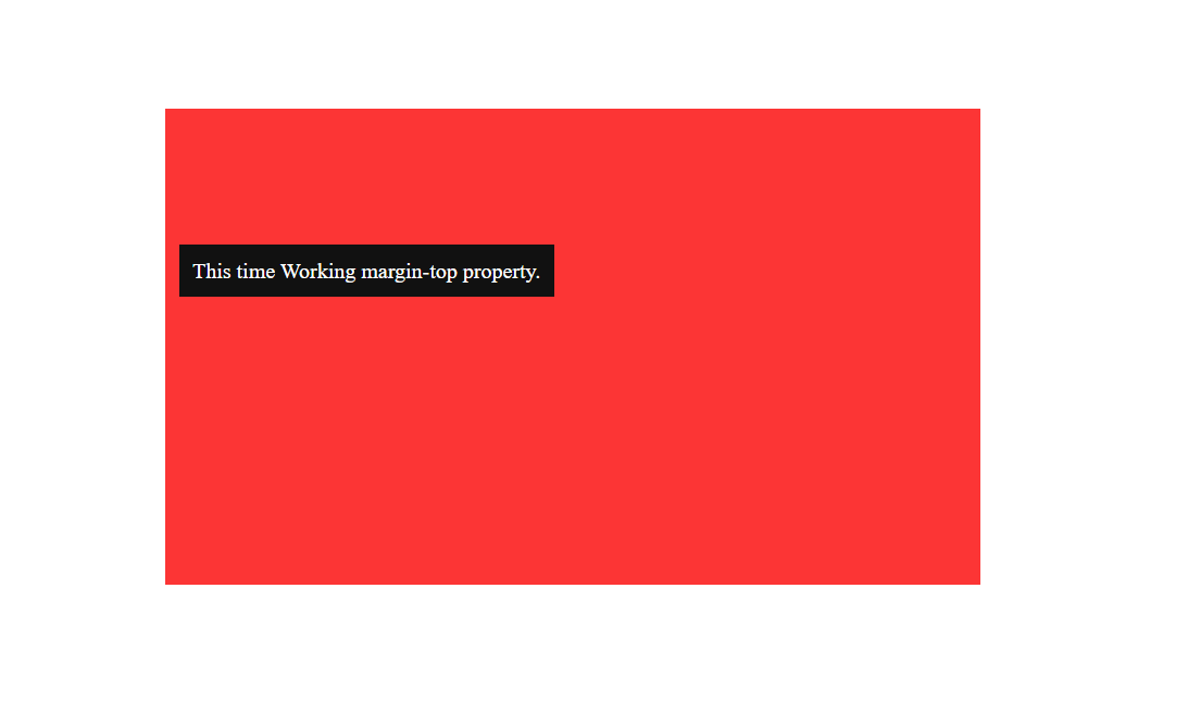 Margin Top Property Working