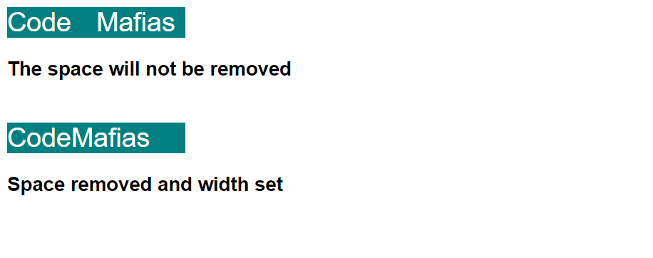 Remove the space between inline element