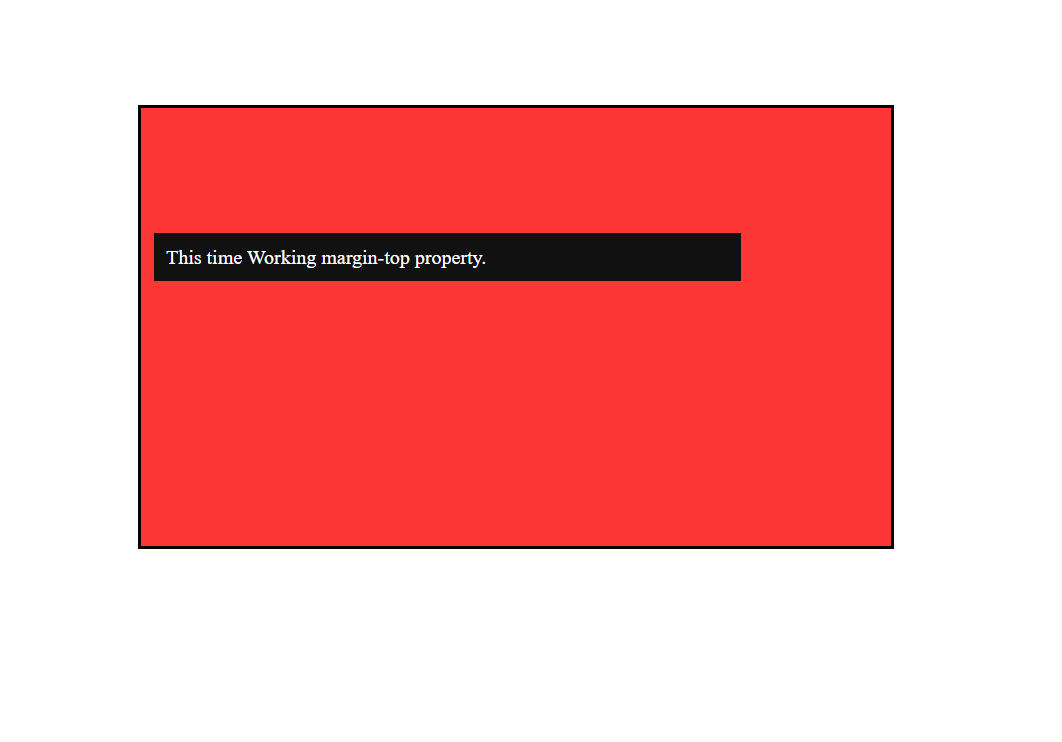 Margin Top Property Working