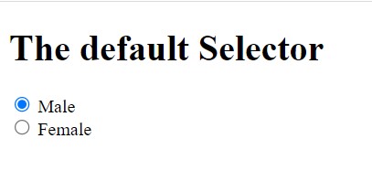 CSS Default Selector