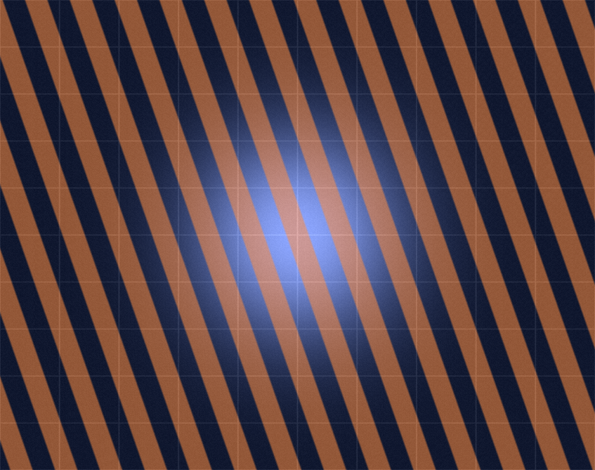 Monitor with colorful visuals