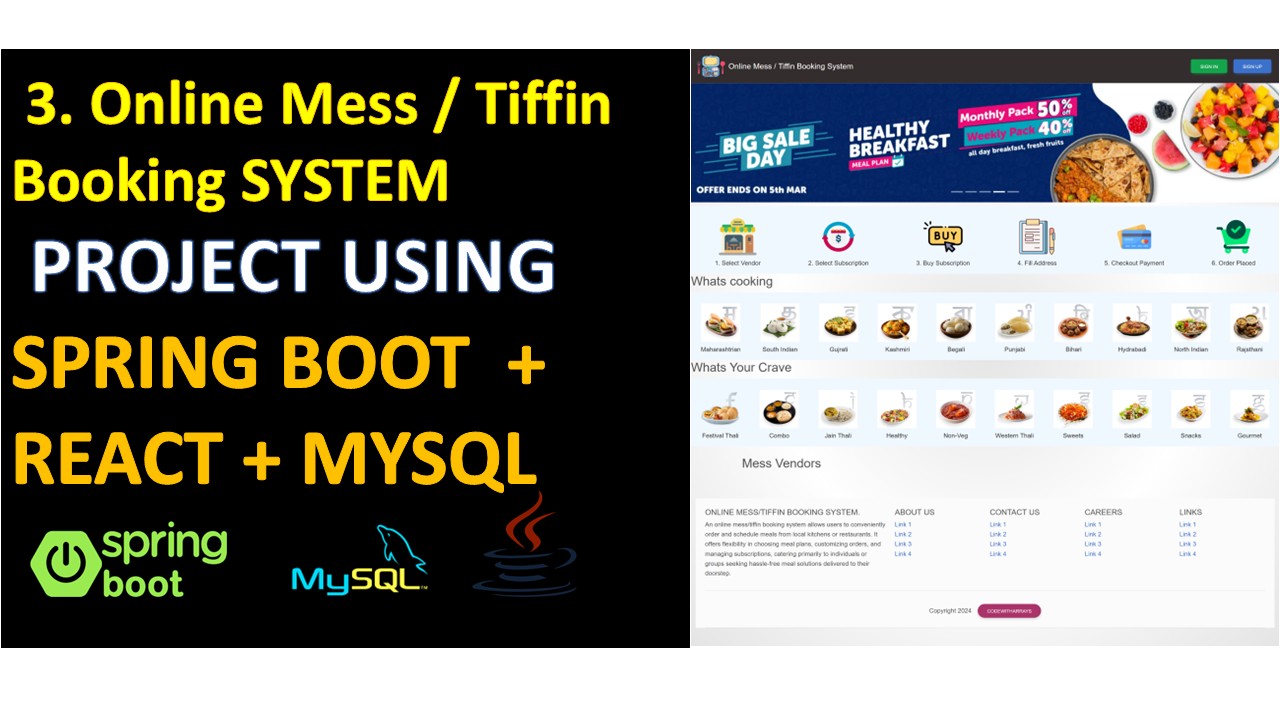 Online Mess or Tiffin Booking System #10003