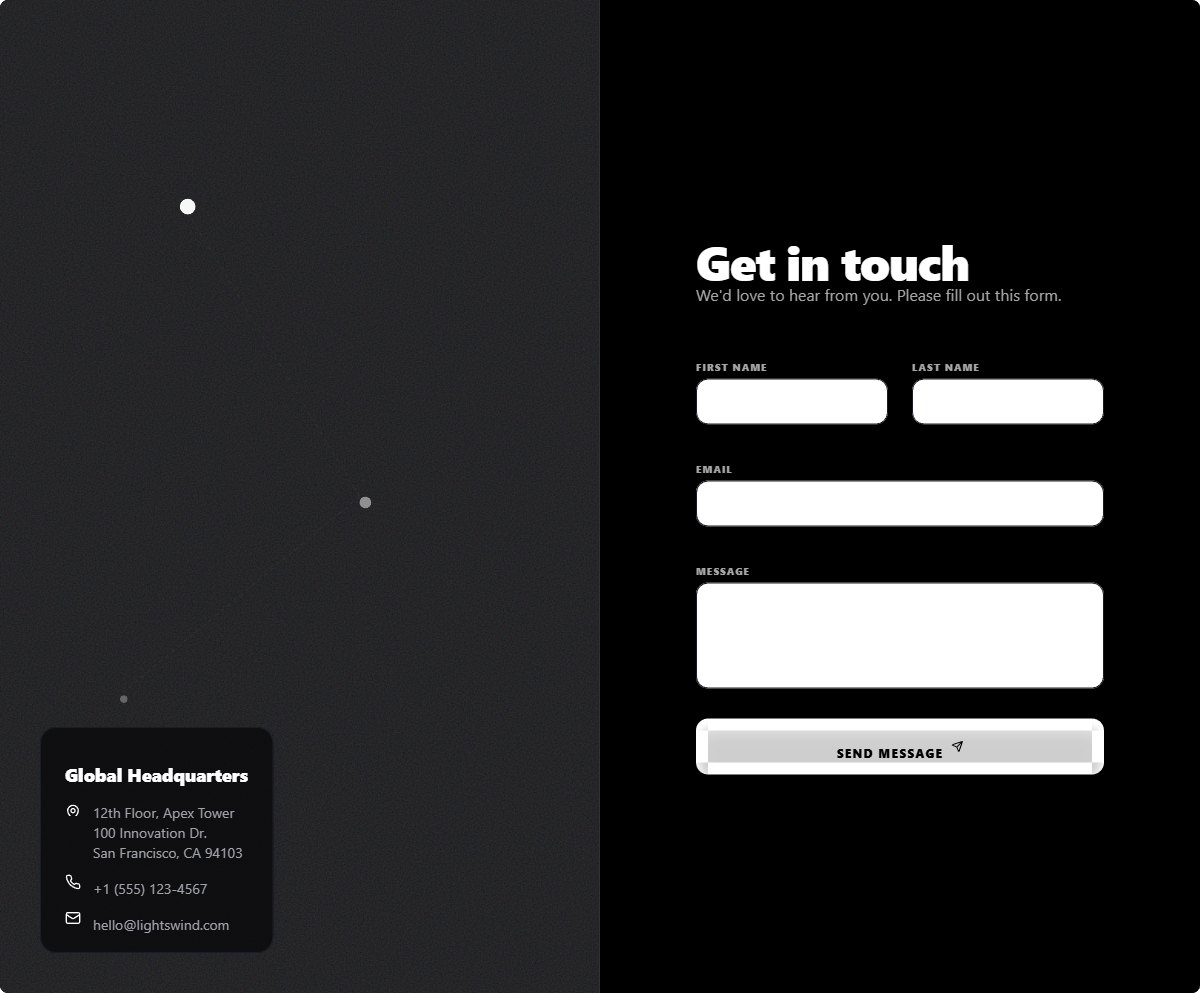 Contact with Sidebar Info