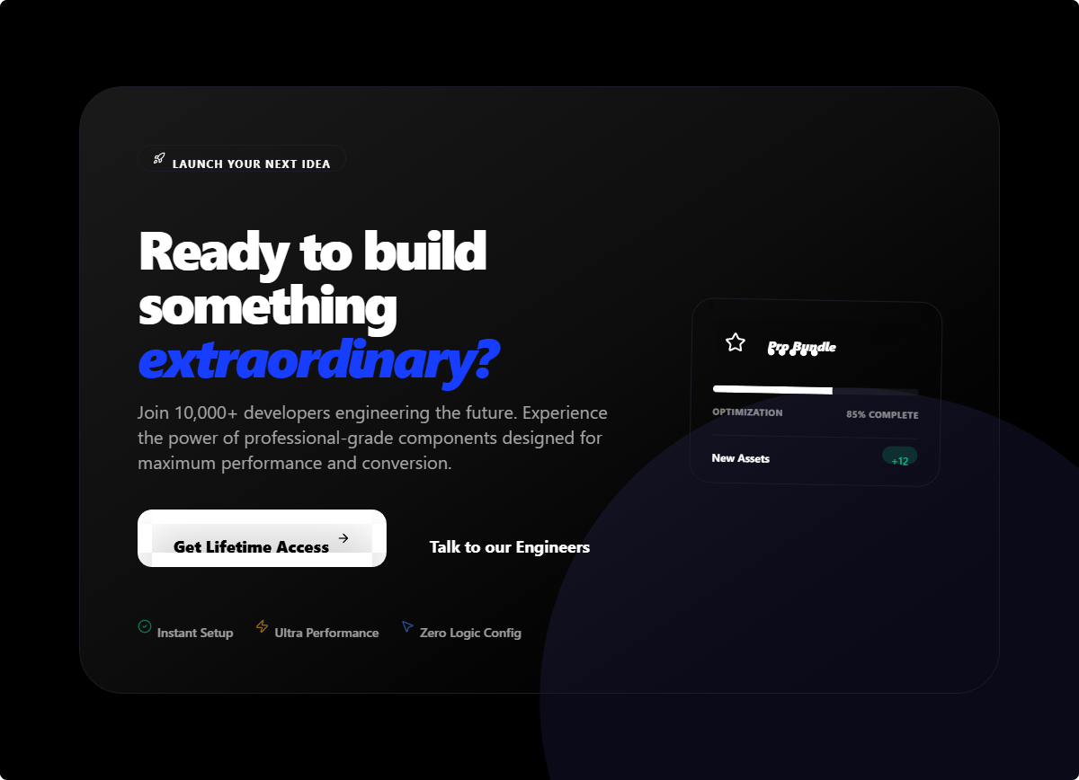 Glassmorphic Call to Action