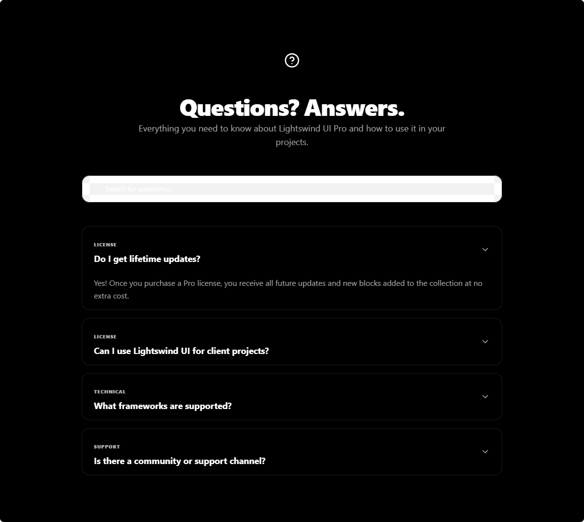 Modern Minimalist FAQ