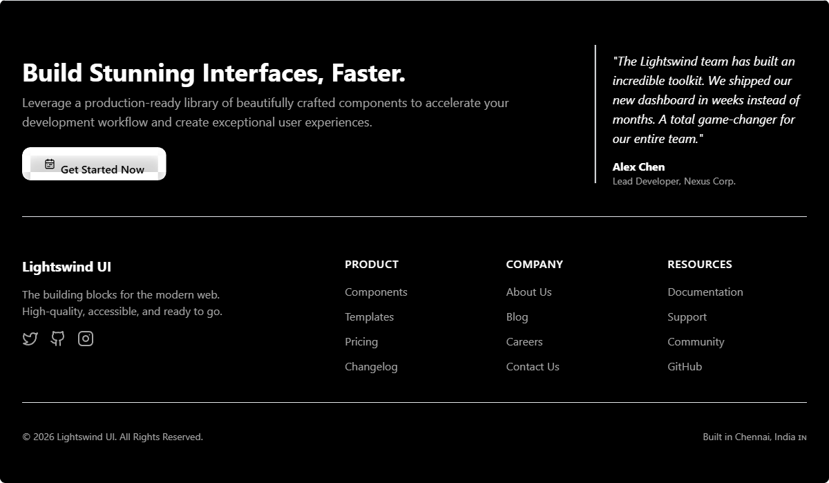 Modern Multi-Column Footer