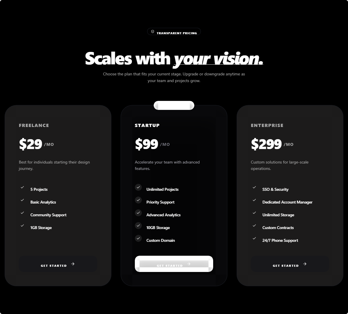 High-Contrast Tier Grid