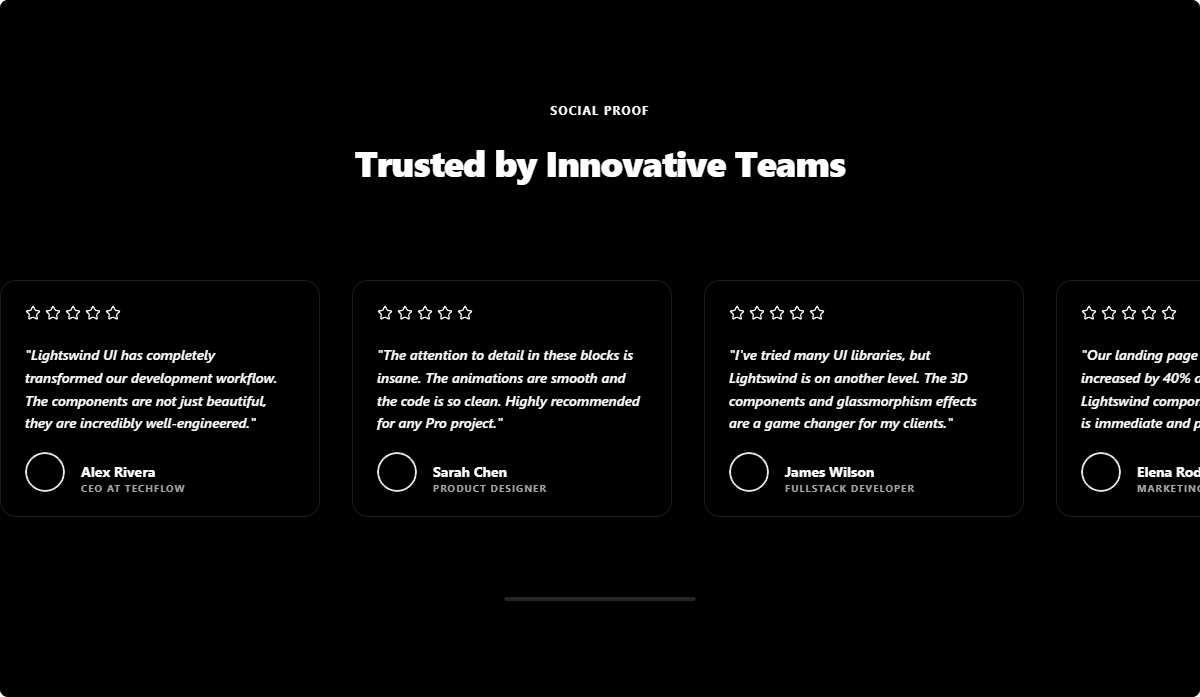 Scrolling Social Proof