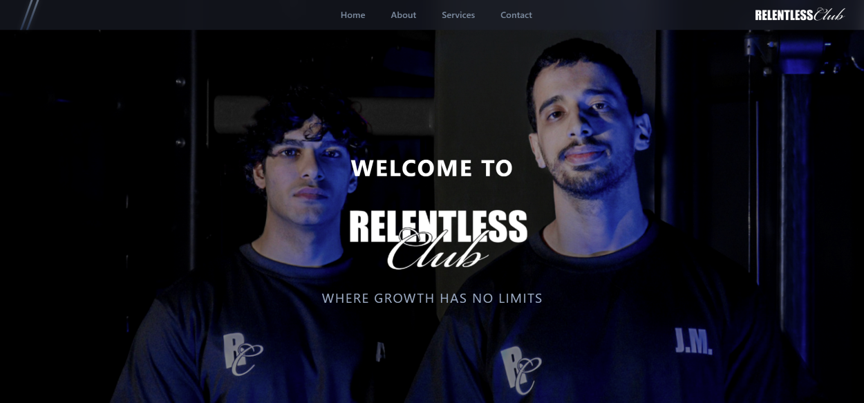 Relentless Club, Web development by Codexter