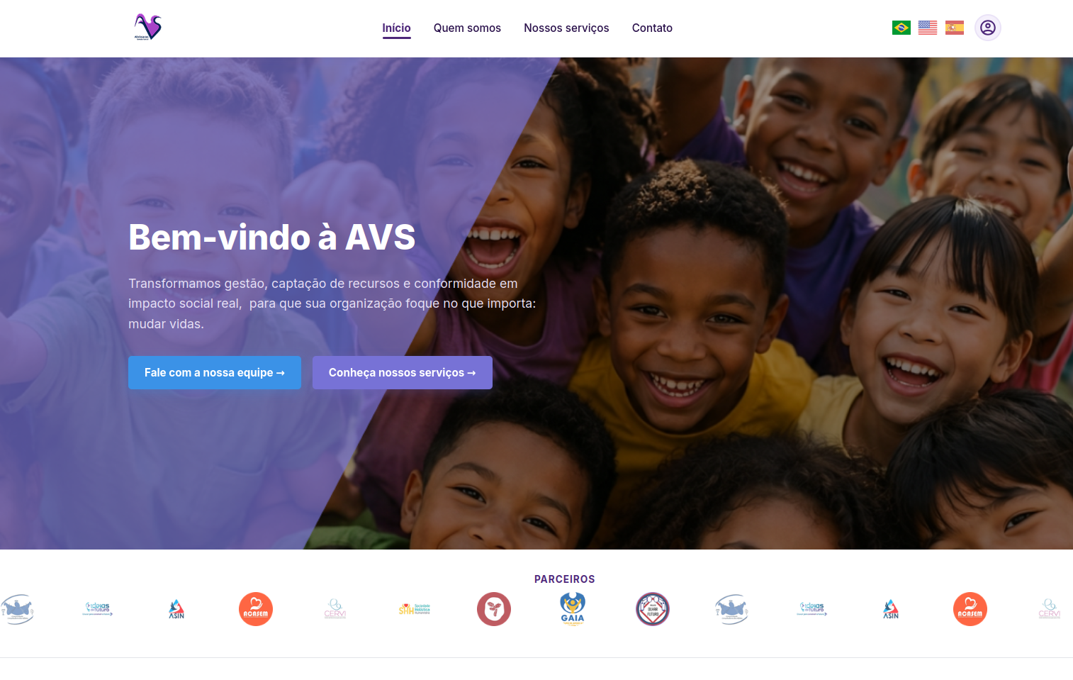 AVS Gerenciamento Social — Plataforma Web Institucional Acessível