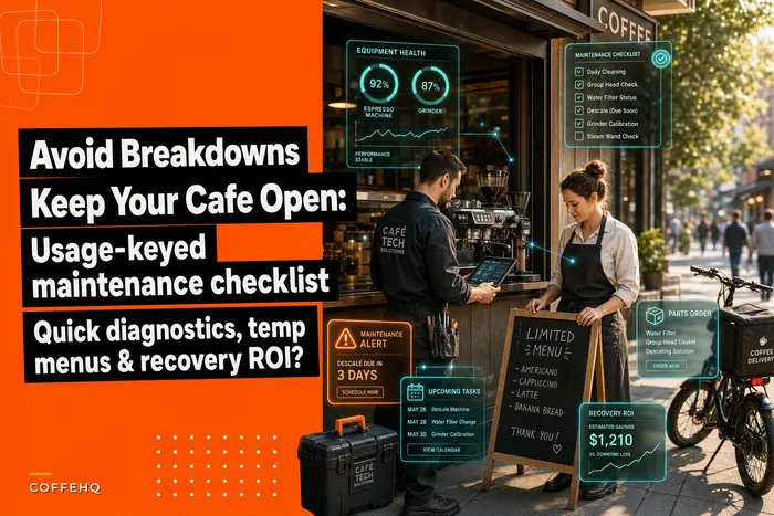Don’t let equipment failures close your cafe: a preventive-maintenance checklist and downtime recovery playbook