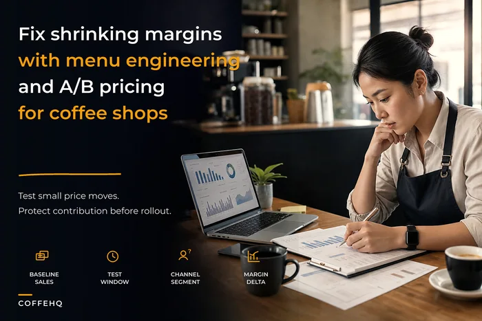 Fix shrinking margins: a menu-engineering & A/B pricing playbook for independent coffee shops