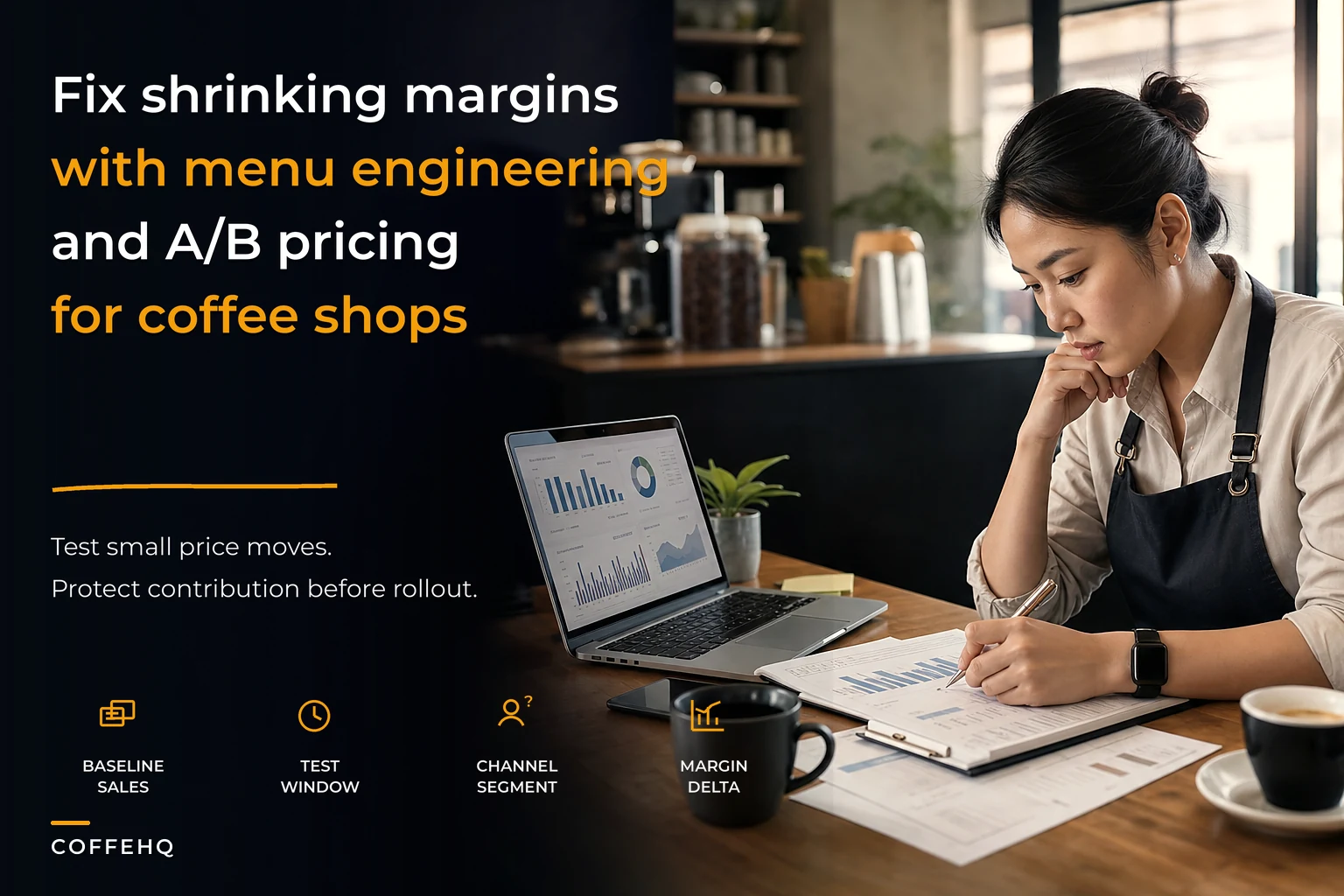 Fix shrinking margins: a menu-engineering & A/B pricing playbook for independent coffee shops