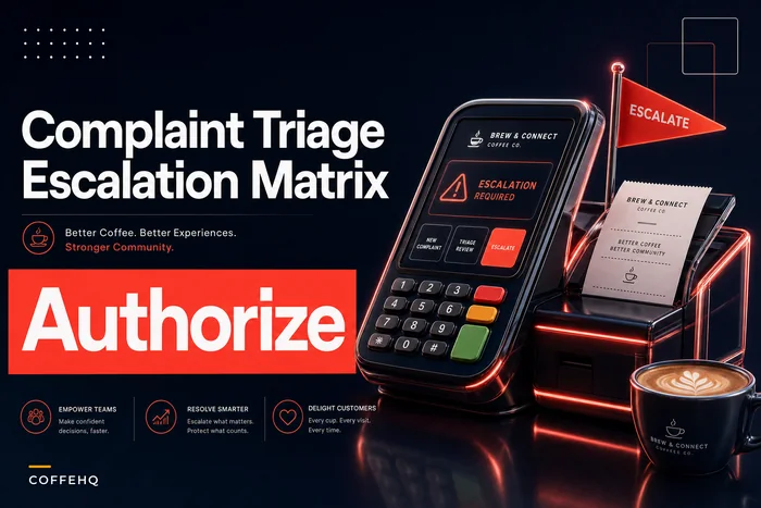 Front-of-house complaint triage: refund thresholds, scripts and escalation matrix
