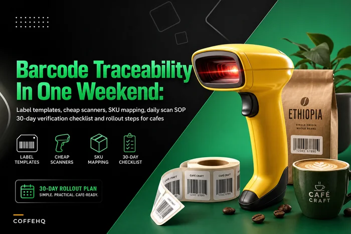 Implement barcode traceability in one weekend: a low-cost plan for cafes