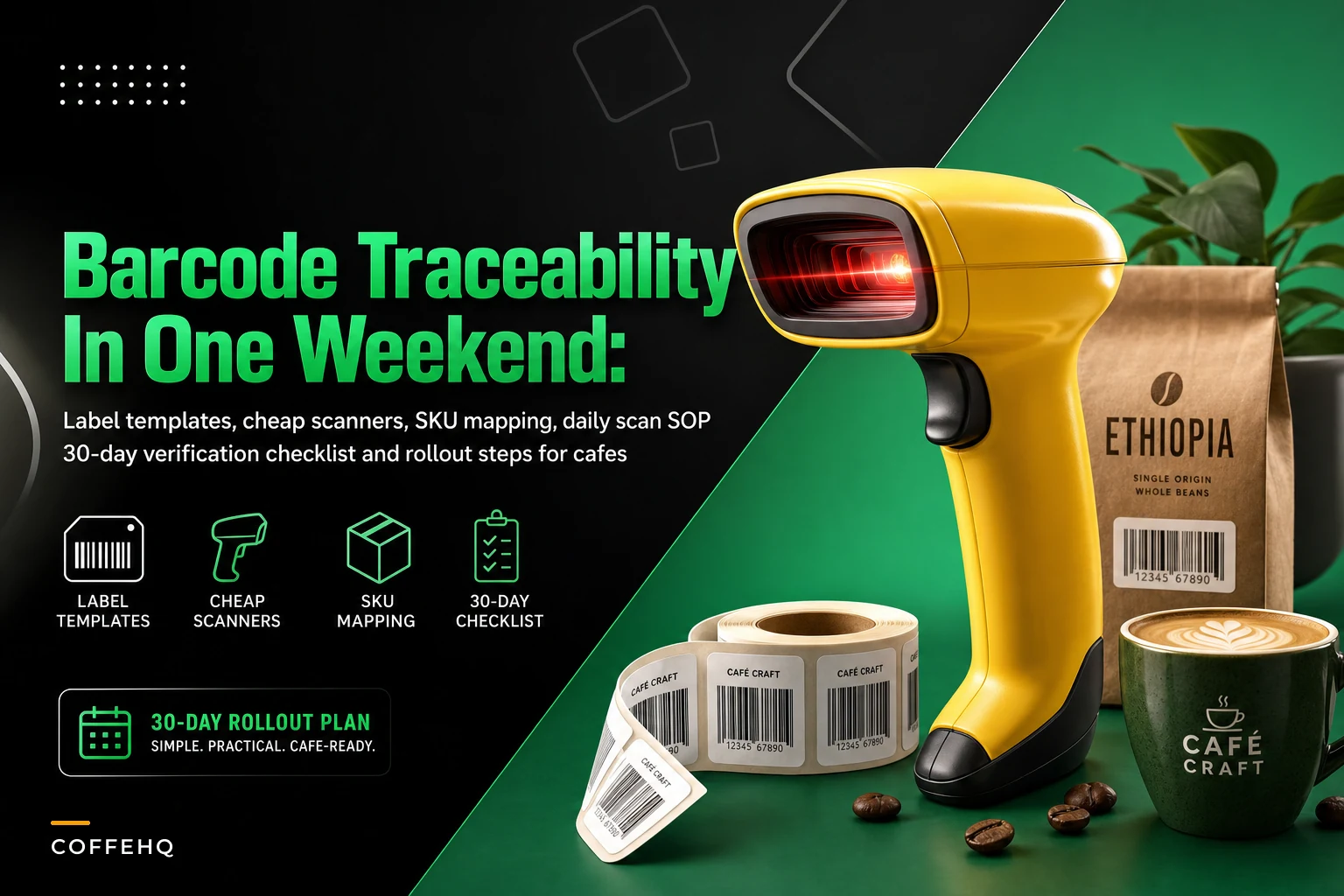 Implement barcode traceability in one weekend: a low-cost plan for cafes