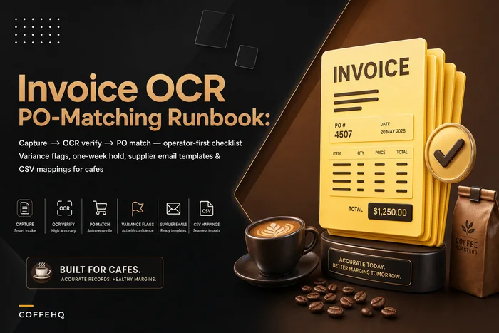 Invoice OCR and PO-matching runbook for single-site cafes