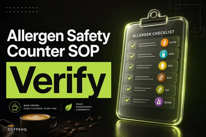 Prevent allergen slip-ups at the counter: POS modifier rules, prep-surface segregation and a fast verification SOP for cafes