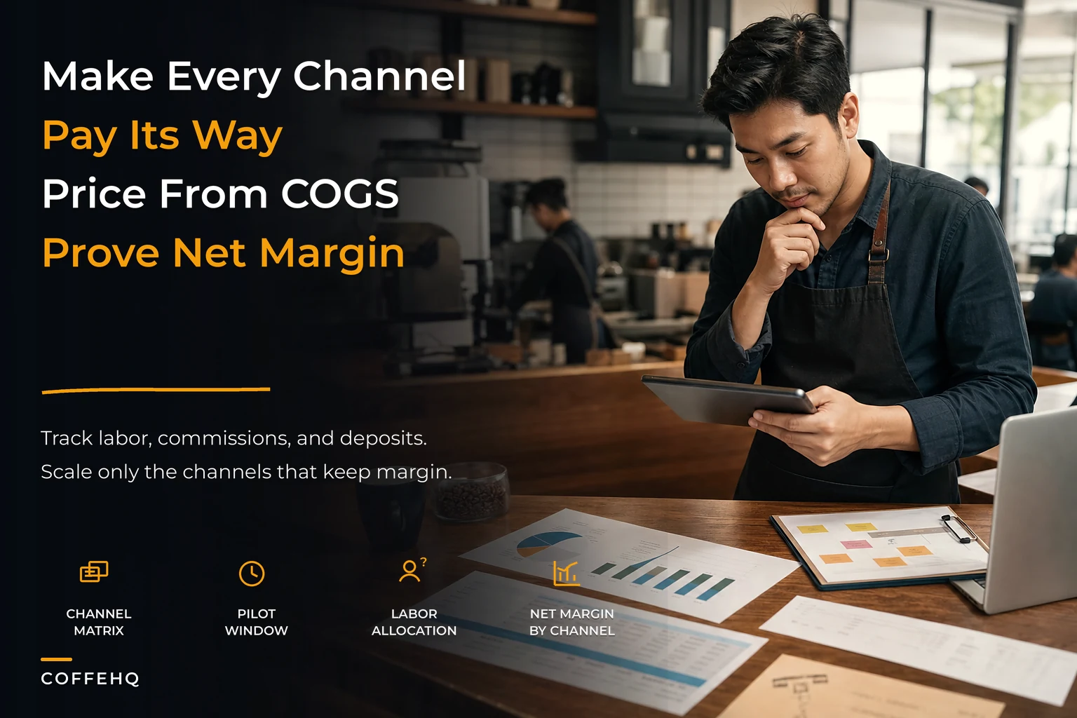 Profit-first channel strategy and experiments for independent cafe operators
