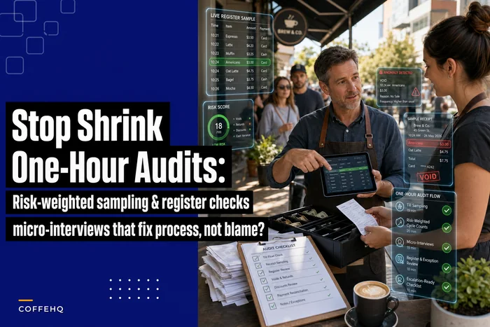 Reduce shrink with one-manager-hour audits: theft detection for small cafes