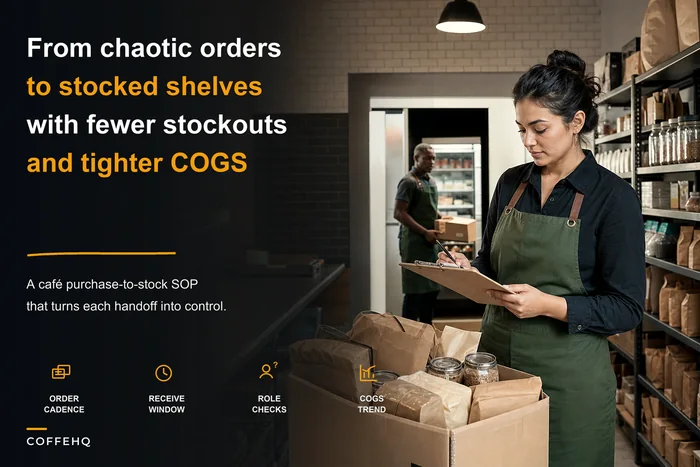 Turn ordering chaos into predictable COGS: a purchase-to-stock playbook for cafés