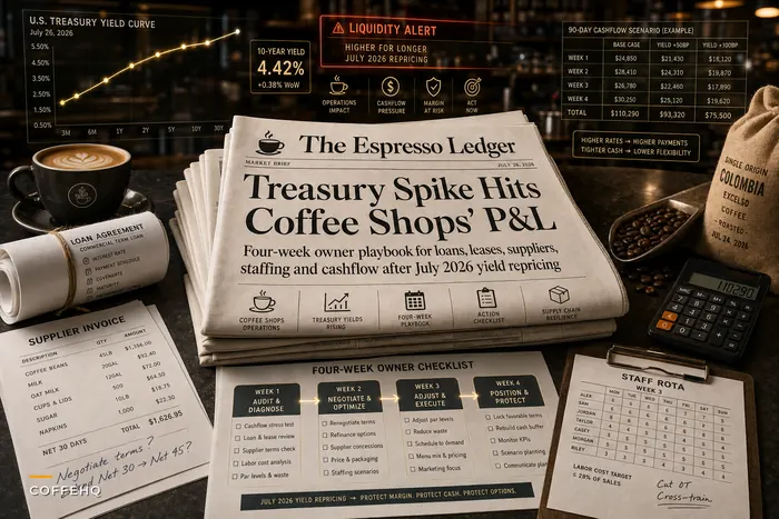 When Bond Yields Bite: What Coffee Shops Should Recheck in Their P&L, Staffing and Ordering Now