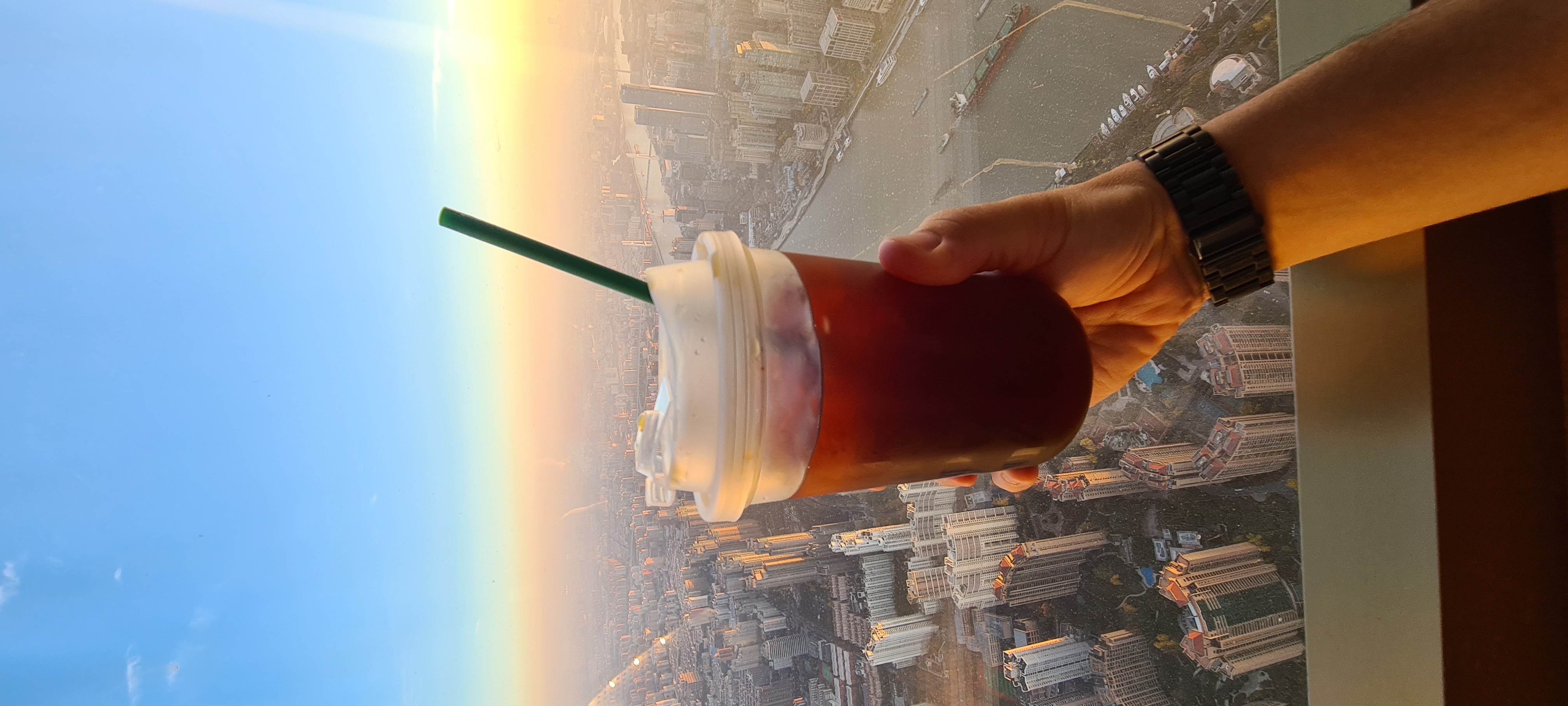 Iced Americano from the second tallest building in the world! 🤩