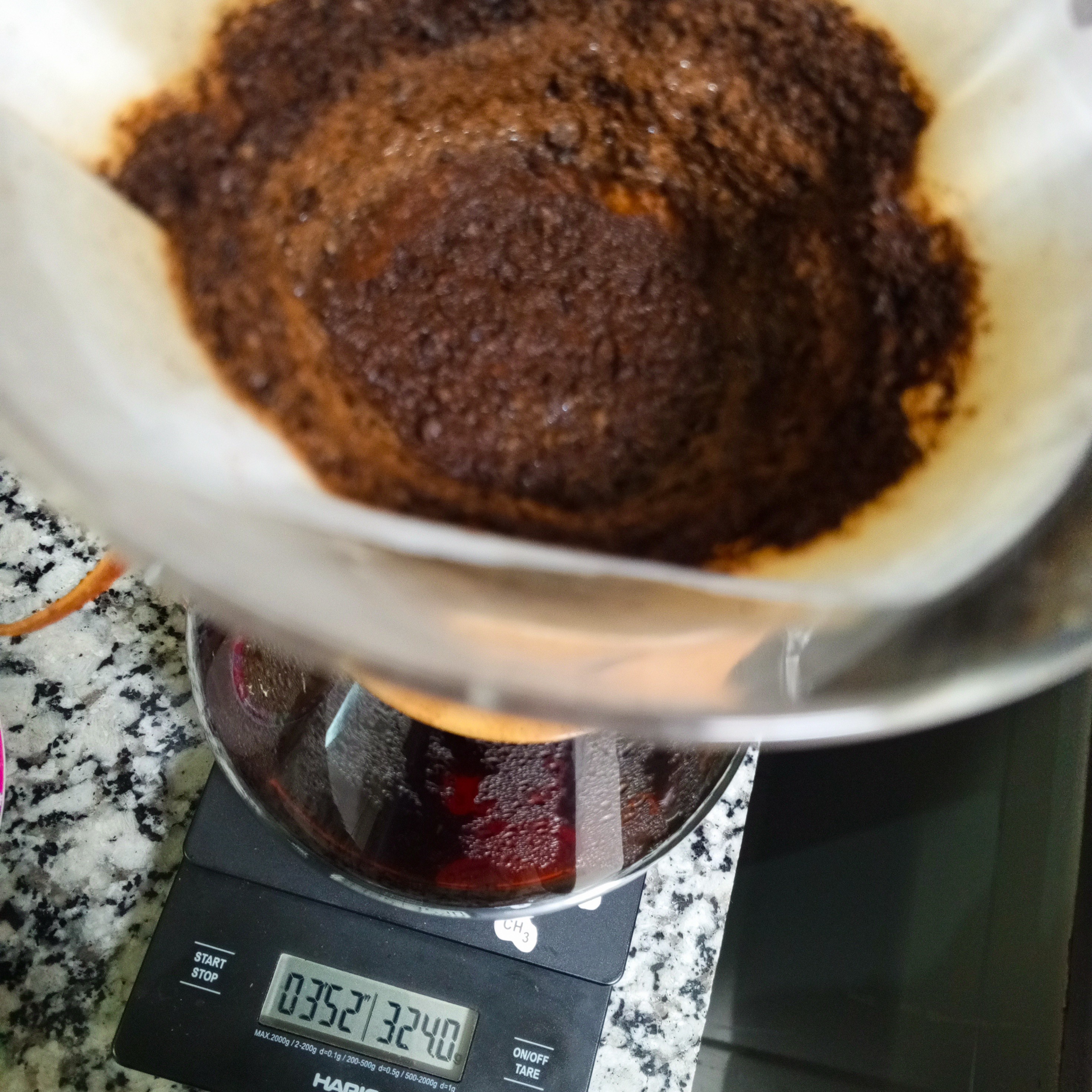 18.2 g + 324 mL @ 86 ºC 