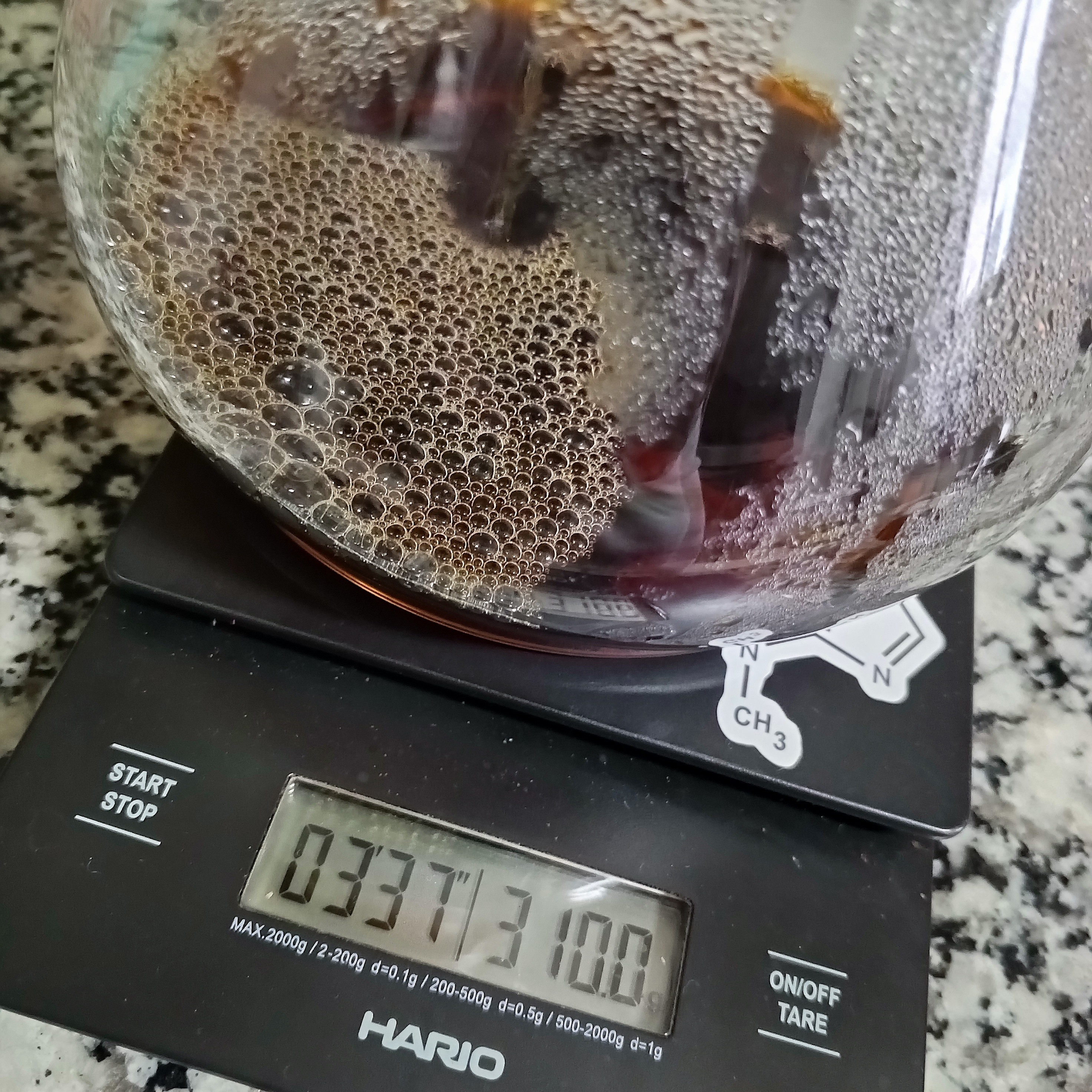 20 g + 310 mL @ 86 ºC