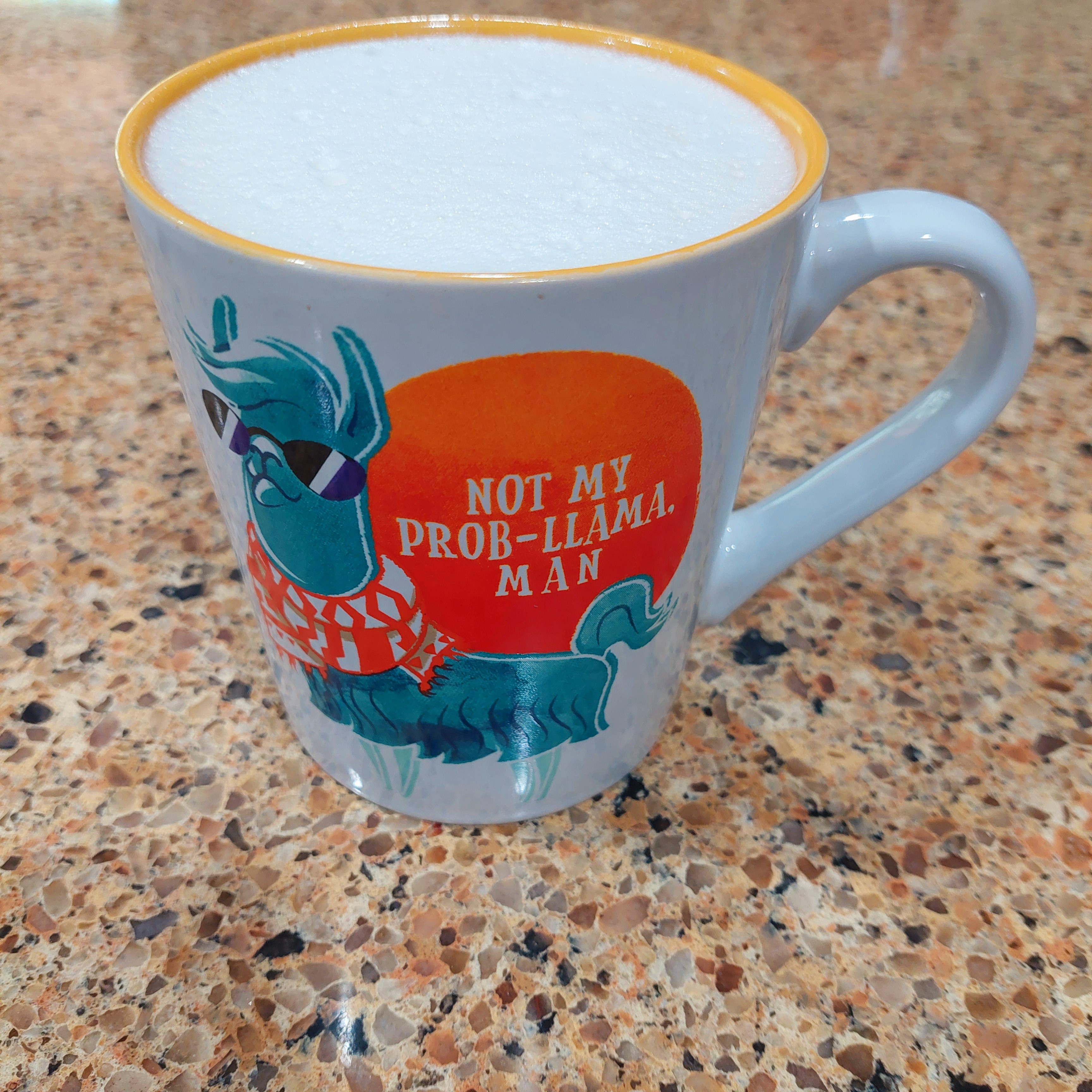 ☕️ Fire Department Coffee Shellback Espresso with some Coffee-Mate Italian Sweet Crème Creamer stirred in, topped off with foam/froth made from Coffe-Mate Xtra Caramel Creamer ☕️ YUM!!! 😋😋😋